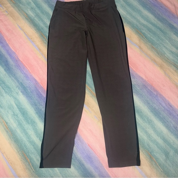 Athleta Brooklyn Plaid Ankle Pant Brown/Black Women's Size 10 T - Picture 3 of 7